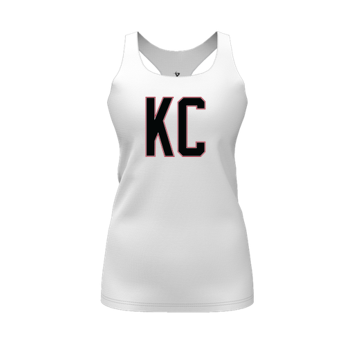 [FT0TRBWH-FYS-LOGO1] Decker Racerback Tank Top (Female Youth S, White, Logo 1)