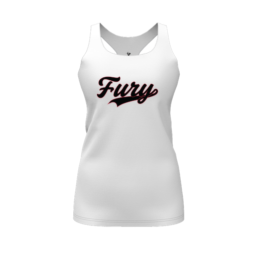 [CUS-DFW-RCBK-PER-WHT-FYS-LOGO2] Racerback Tank Top (Female Youth S, White, Logo 2)