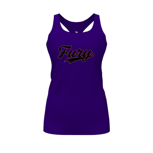 [FT0TRBPP-FYS-LOGO2] Decker Racerback Tank Top (Female Youth S, Purple, Logo 2)