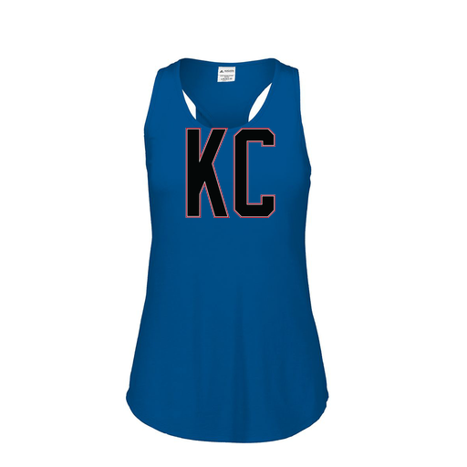 [3078.U55.S-LOGO1] Ladies Tri Blend Tank Top (Female Adult S, Royal, Logo 1)