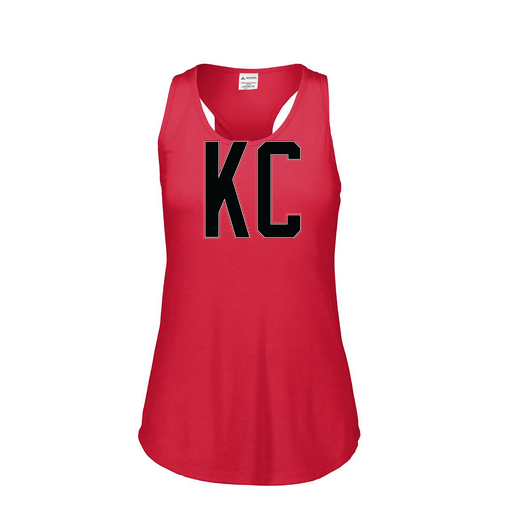 [3078.V96.S-LOGO1] Ladies Tri Blend Tank Top (Female Adult S, Red, Logo 1)