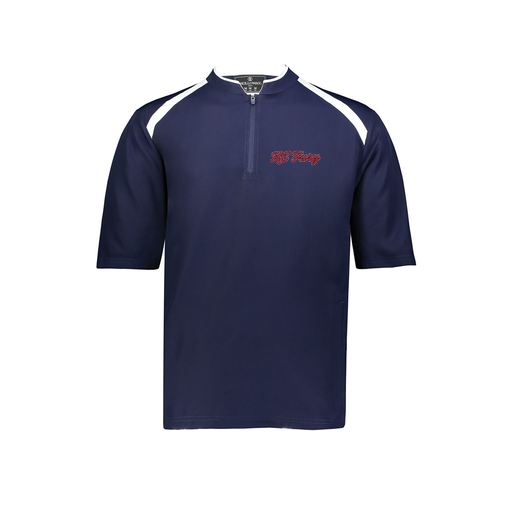 [229581-AS-NVY-LOGO3] Men's Dugout Short Sleeve Pullover (Adult S, Navy, Logo 3)