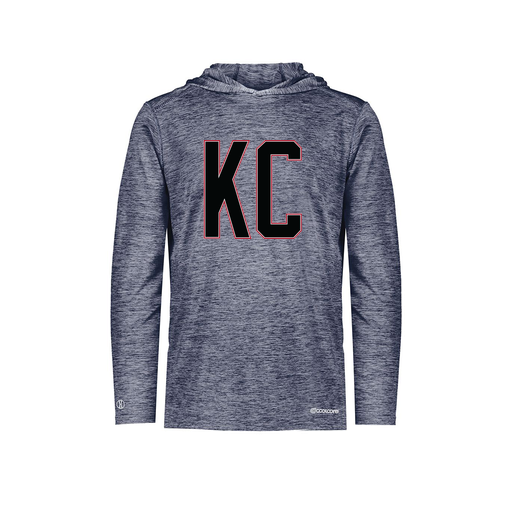 [FOLHCGNV-AS-LOGO1] Decker Men's Charge Hoodie (Adult S, Navy, Logo 1)