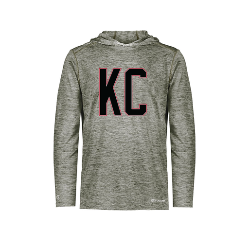 [FOLHCGGY-YS-LOGO1] Decker Youth Charge Hoodie (Youth S, Gray, Logo 1)