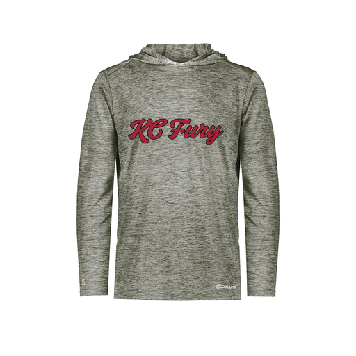 [FOLHCGGY-YS-LOGO3] Decker Youth Charge Hoodie (Youth S, Gray, Logo 3)