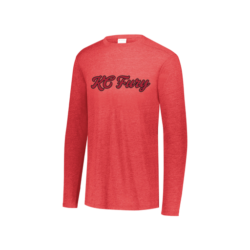 [3076.V96.S-LOGO3] Youth LS Ultra-blend T-Shirt (Youth S, Red, Logo 3)