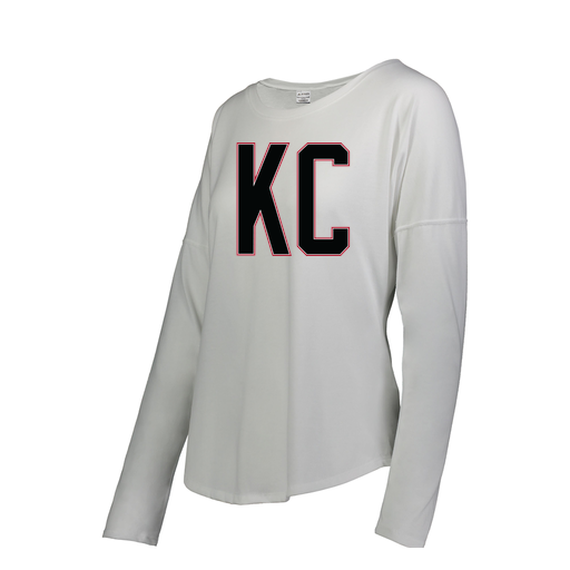 [FTLCUBWH-FAS-LOGO1] Decker Women's Tri-Blend T-Shirt - Long Sleeve (Female Adult S, White, Logo 1)